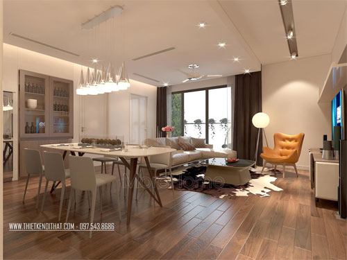  Thiết kế nội thất phòng bếp chung cư căn hộ Imperia Garden