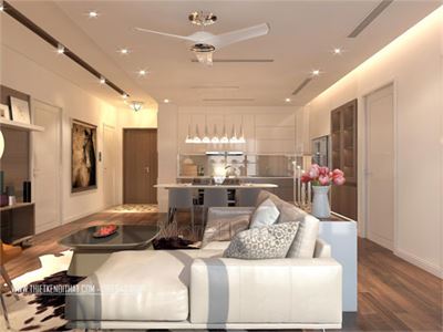 Nội thất phòng khách hiện đại chung cư căn hộ Imperia Garden