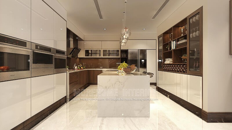 Tủ bếp hiện đại chữ L giúp gia chủ tận dụng hiệu quả tối đa không gian góc chết của ngôi nhà, đặc biệt là những căn bếp có không gian hẹp Thiết kế phòng bếp, tủ bếp đẹp