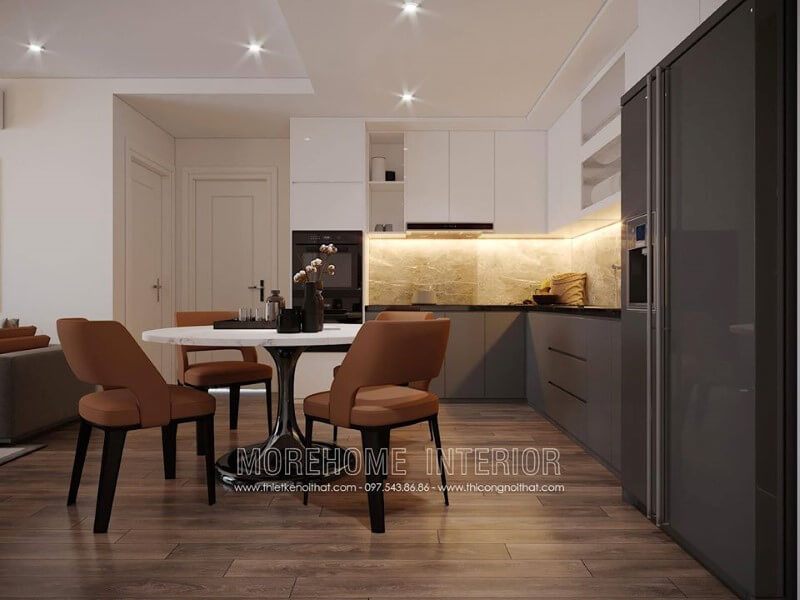 Không gian nội thất phòng bếp hiện đại, cao cấp