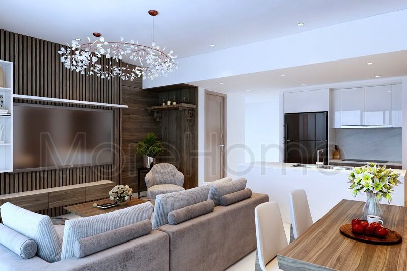 Mẫu bàn thờ hiện đại màu nâu trầm được bán chạy tại MoreHome