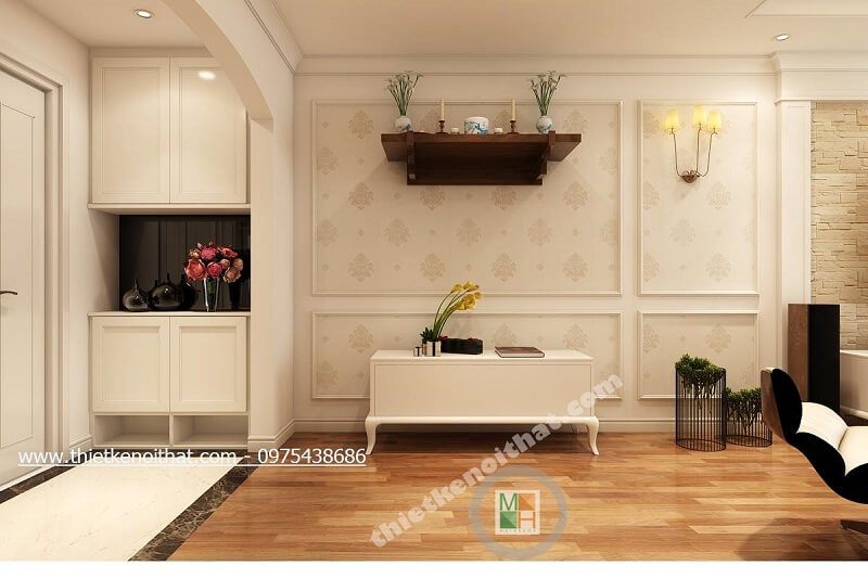Mẫu bàn thờ treo tường chung cư hiện đại với kích thước phong thủy, chuẩn lỗ ban mang đến vận may, sức khỏe,tiền bạc cho gia chủ